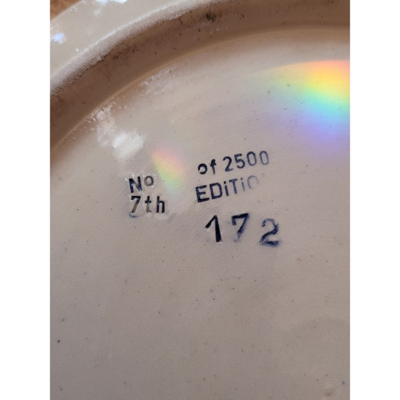 Vintage Christmas Western Germany Weihnachten Salt Glaze 1984 Wall Décor Plate - Picture 10 of 13